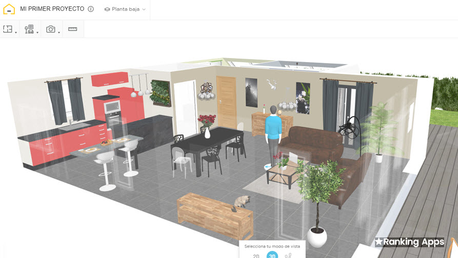 Home by me aplicación para diseño de casas, planos en 2D y 3D y decoración  de interiores